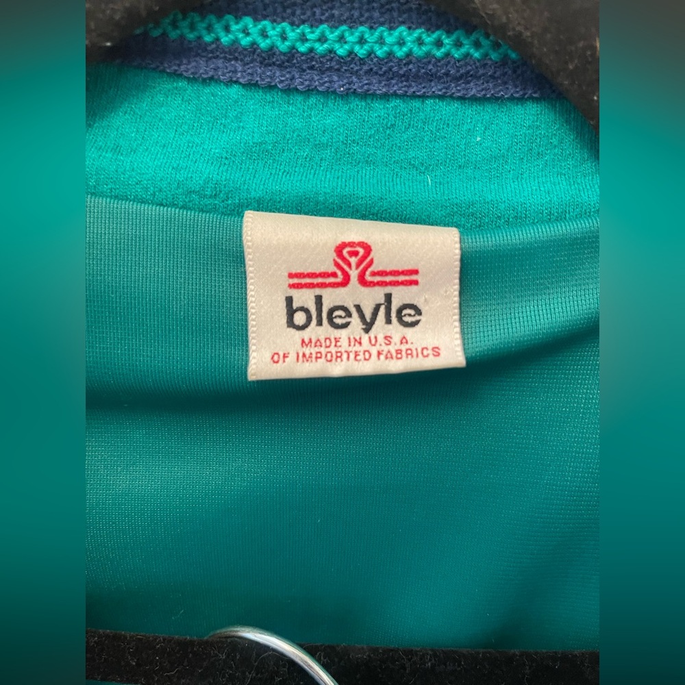 Bleyle Women’s Teal Green with Blue trim Blazer &Pants Vintage Wool Sz 14 Petite - Picture 3 of 16